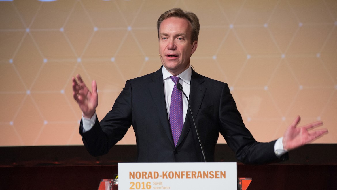 Børge Brende taler på Noradkonferansen 2016